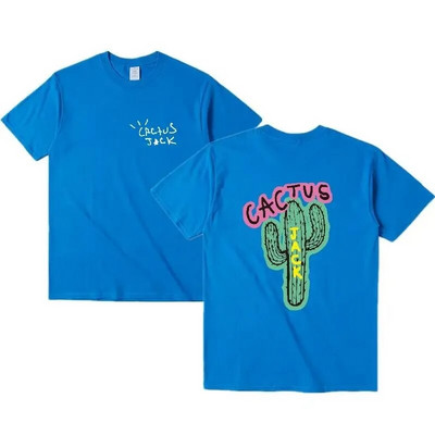 Nagy méretű női ruha Férfi Hip Hop pamut póló Új luxus Cactus Jack Hip Hop póló Travis Street T-shirt Top L-4XL