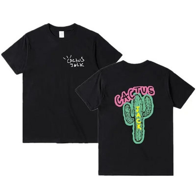 Nagy méretű női ruha Férfi Hip Hop pamut póló Új luxus Cactus Jack Hip Hop póló Travis Street T-shirt Top L-4XL