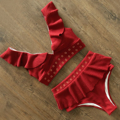 Novi bikini kupaći kostimi visokog struka za 2023. Ženski kupaći kostim Push Up bikini Ženski kupaći kostim Bikini bikini s volanima Ljetna odjeća za plažu