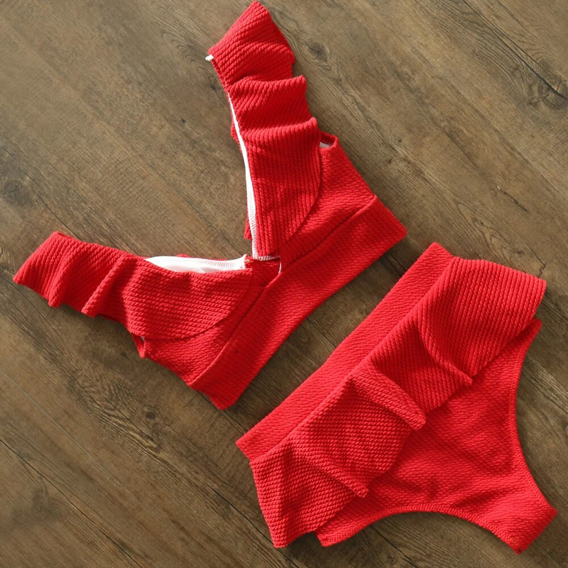 Novi bikini kupaći kostimi visokog struka za 2023. Ženski kupaći kostim Push Up bikini Ženski kupaći kostim Bikini bikini s volanima Ljetna odjeća za plažu