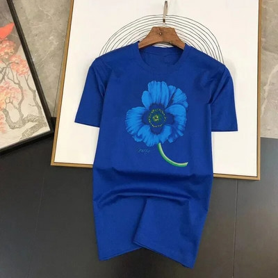 Plus Size Bavlnené tričko Francúzsko Luxusná značka Dámske Pánske Bavlnené tričko Dámske tričko Letné Nadrozmerné Kvety Tričko Oblečenie Zima