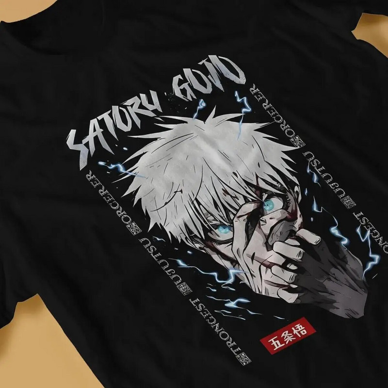 Hot Anime Jujutsu Kaisen Női póló Férfi 100% pamut plusz méretű pólók nyakú Gojo Satoru rövid ujjú felsők Ajándékötlet