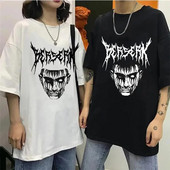 Majica kratkih rukava s japanskim animeom Berserk Žene Muškarci Manga Guts Cool Graphic T-shirt Ulična odjeća Pamučne majice kratkih rukava velikih veličina