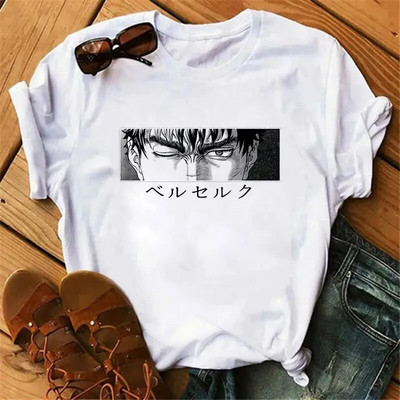 Majica kratkih rukava s japanskim animeom Berserk Žene Muškarci Manga Guts Cool Graphic T-shirt Ulična odjeća Pamučne majice kratkih rukava velikih veličina