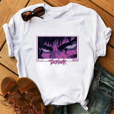 Majica kratkih rukava s japanskim animeom Berserk Žene Muškarci Manga Guts Cool Graphic T-shirt Ulična odjeća Pamučne majice kratkih rukava velikih veličina
