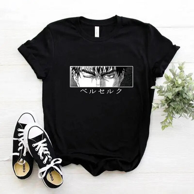 Majica kratkih rukava s japanskim animeom Berserk Žene Muškarci Manga Guts Cool Graphic T-shirt Ulična odjeća Pamučne majice kratkih rukava velikih veličina