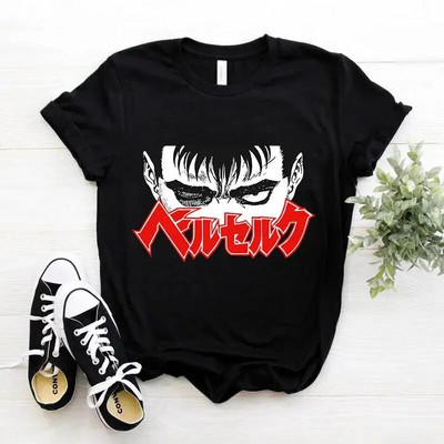 Majica kratkih rukava s japanskim animeom Berserk Žene Muškarci Manga Guts Cool Graphic T-shirt Ulična odjeća Pamučne majice kratkih rukava velikih veličina