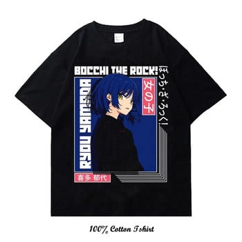 BOCCHI THE ROCK Μπλουζάκι Vintage Harajuku Anime T Μπλουζάκι Streetwear Κοντομάνικο Μόδα Βαμβακερό συν μέγεθος Βαμβακερό μπλουζάκι Ανδρικό