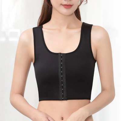 MISTHIN Vezivo za grudi Lezbijski tomboy Bešavni ženski grudnjak bez rukava Donje rublje Korzet s patentnim zatvaračem Ravni prsluk za oblikovanje veće veličine