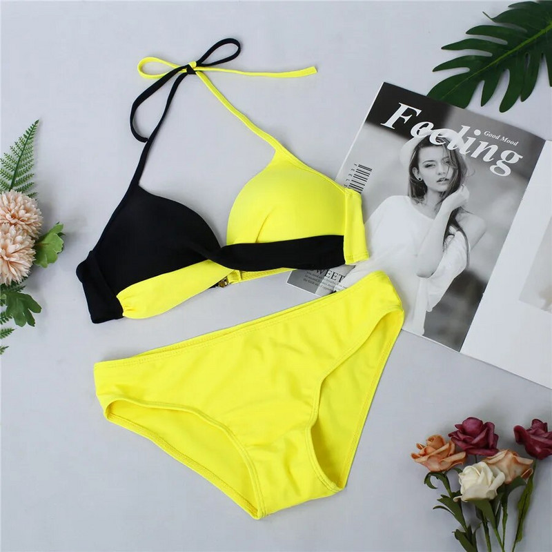 Seksi bikini Push Up kupaći kostimi Ženski Brazilain Biquinis Feminino 2021 Mujer Kupaći kostim Tanga Kupaći kostim Komplet od 2 dijela Mujer