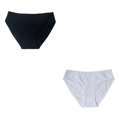 2 ΤΕΜ/Σετ Βαμβακερά εσώρουχα Γυναικεία εσώρουχα χωρίς ραφή με χαμηλή μέση μονόχρωμα άνετα αναπνέοντα σλιπ Σέξι εσώρουχα M-XL Intimates