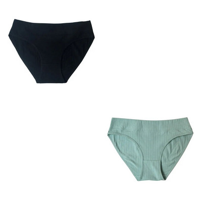 2 ΤΕΜ/Σετ Βαμβακερά εσώρουχα Γυναικεία εσώρουχα χωρίς ραφή με χαμηλή μέση μονόχρωμα άνετα αναπνέοντα σλιπ Σέξι εσώρουχα M-XL Intimates