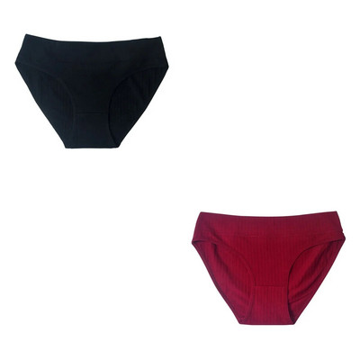 2 ΤΕΜ/Σετ Βαμβακερά εσώρουχα Γυναικεία εσώρουχα χωρίς ραφή με χαμηλή μέση μονόχρωμα άνετα αναπνέοντα σλιπ Σέξι εσώρουχα M-XL Intimates