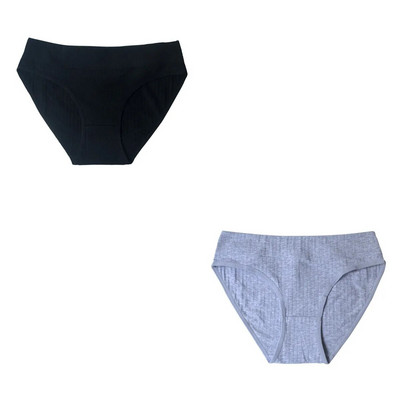 2 ΤΕΜ/Σετ Βαμβακερά εσώρουχα Γυναικεία εσώρουχα χωρίς ραφή με χαμηλή μέση μονόχρωμα άνετα αναπνέοντα σλιπ Σέξι εσώρουχα M-XL Intimates