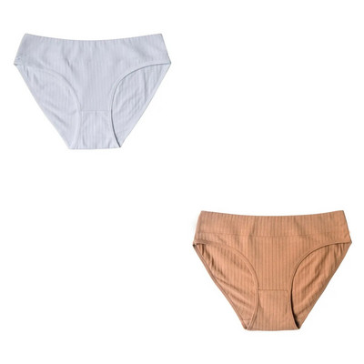2 ΤΕΜ/Σετ Βαμβακερά εσώρουχα Γυναικεία εσώρουχα χωρίς ραφή με χαμηλή μέση μονόχρωμα άνετα αναπνέοντα σλιπ Σέξι εσώρουχα M-XL Intimates