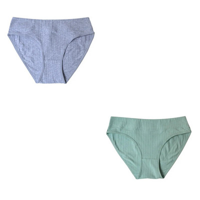 2 ΤΕΜ/Σετ Βαμβακερά εσώρουχα Γυναικεία εσώρουχα χωρίς ραφή με χαμηλή μέση μονόχρωμα άνετα αναπνέοντα σλιπ Σέξι εσώρουχα M-XL Intimates