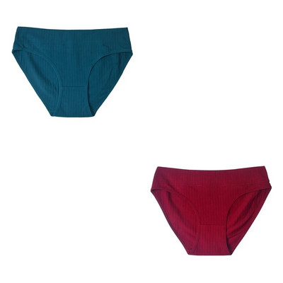 2 ΤΕΜ/Σετ Βαμβακερά εσώρουχα Γυναικεία εσώρουχα χωρίς ραφή με χαμηλή μέση μονόχρωμα άνετα αναπνέοντα σλιπ Σέξι εσώρουχα M-XL Intimates