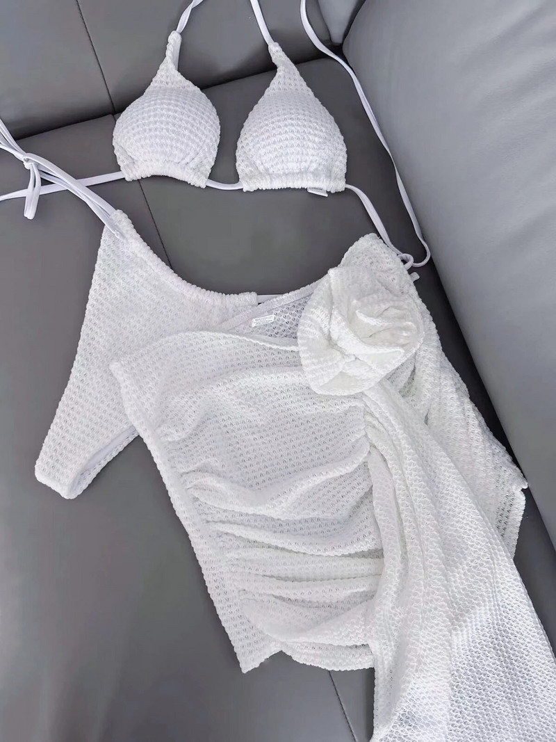 3-dijelni bikini ženski kupaći kostim 2023 Ženski kupaći kostim Suknja Odjeća za plažu Brazil Biquini Kupaći kostim Mikro bikini set