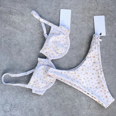 Novi seksi bikini kupaći kostim s V izrezom Ženski dvodijelni kupaći kostim Push up bikini set Brazilski kupaći kostim Odjeća za plažu Kupaći kostim