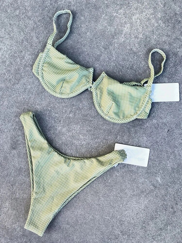 Novi seksi bikini kupaći kostim s V izrezom Ženski dvodijelni kupaći kostim Push up bikini set Brazilski kupaći kostim Odjeća za plažu Kupaći kostim