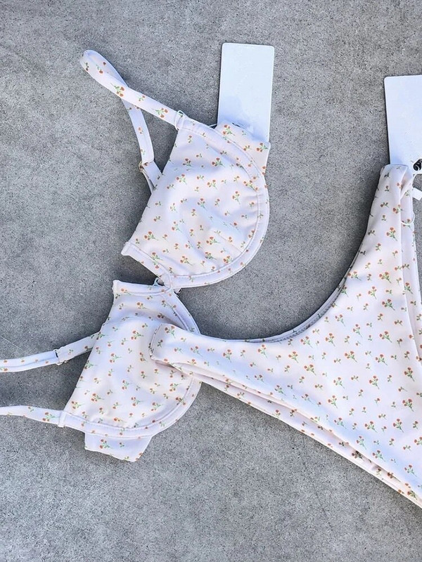 Novi seksi bikini kupaći kostim s V izrezom Ženski dvodijelni kupaći kostim Push up bikini set Brazilski kupaći kostim Odjeća za plažu Kupaći kostim