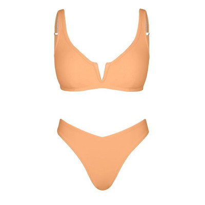 CUPSHE V-Wire Bikini kompleti srednjeg struka V-Cut Ženski kupaći kostim Seksi dvodijelni kupaći kostim s visokim krojem za plažu 2024.