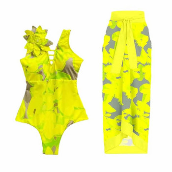 2023 Print One Piece Swimwear Cover Up Дамски бански костюм Patchwork Бански костюм Cross Beach Wear Боди Монокини Лято