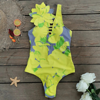 2023 Print One Piece Swimwear Cover Up Дамски бански костюм Patchwork Бански костюм Cross Beach Wear Боди Монокини Лято