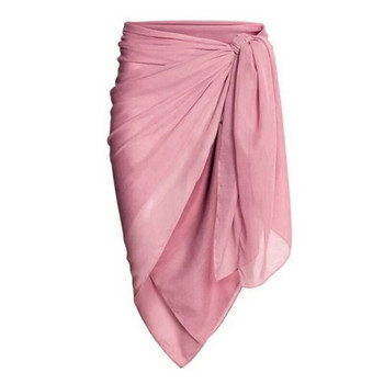 Πράσινη Ζαρτή Μαγιό Ψηλόμεσο Ολόσωμο μπικίνι και ροζ σιφόν φούστα Κομψή Κατάλληλη για Γυναικεία