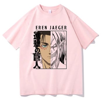 Anime Attack On Titan T Shirt AOT Eren Yeager Graphic print Clothes Tops Fashion Plus Size Βαμβακερό κοντομάνικο μπλουζάκι Γυναικείο Ανδρικό