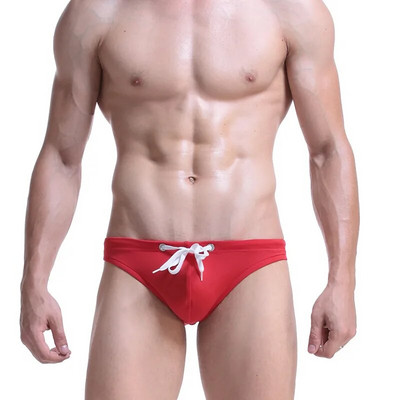 Costum de baie solid Slip bărbați Costum de baie sexy Trunchi de baie pentru baie Slip de baie Pantaloni scurți de plajă Sunga Bikini Gay Hot