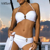 Vikionfly szexi brazil bikini Push Up fürdőruha női 2020 Hot Bandeau sport bikini szett fürdőruha fürdőruha fürdőruha XL