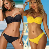 Seksi bikini Push Up 2022 kupaći kostim Ženski dvodijelni kupaći kostim Brazilski kupaći kostim Ženski bikini Odjeća za plažu Crni komplet bikinija