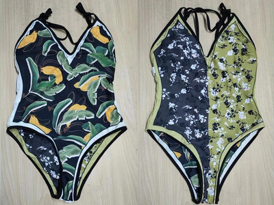 Nova jednodijelna odjeća s dvostranim printom i vintage kupaćim kostimom Kupaći kostim s zavojima Kupaći kostim za plivanje Ženska seksi odjeća za plažu Ženska odjeća
