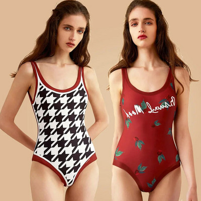 Nova jednodijelna odjeća s dvostranim printom i vintage kupaćim kostimom Kupaći kostim s zavojima Kupaći kostim za plivanje Ženska seksi odjeća za plažu Ženska odjeća