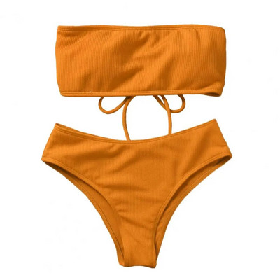 1 set costum de baie moale Set de bikini fără sârmă cu pernuță pentru piept Bikini divizat de vară pentru femei costum de baie de înot