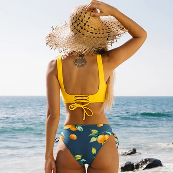 Секси бикини 2024 Tankini Set Push Up Lady Women Solid Swimsuit Beachwear Bathing Dressing Бразилски бански костюм Tankini
