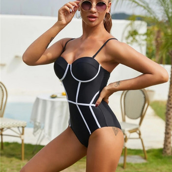 2024 Черен бикини Бански костюм Секси дамски бохемски бански костюм Подплатен бански костюм Бразилска лятна ваканция за жени