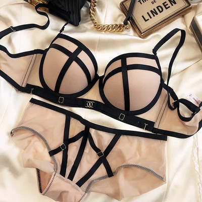 Novi seksi klasični bandage push up grudnjak set za žensko donje rublje Europa CD košarica s čipkom, grudnjak velike veličine Žensko donje rublje