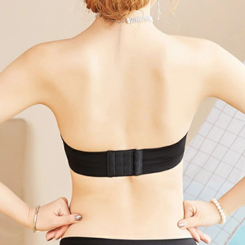 1kom nevidljivi Push Up grudnjak bez naramenica za žene Seksi jednobojno mekano donje rublje Ženski grudnjaci bez naramenica Žensko donje rublje BANNIROU