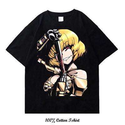 Majica kratkih rukava s japanskim animeom Overlord, vintage moda, velika pamučna majica s okruglim izrezom i kratkim rukavima, žene, muškarci