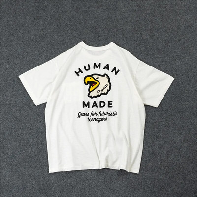 Kanye666 HUMAN MADE Harajuku Cotton Cartoon Loose Streetwear Ежедневни тениски Големи размери Евтини дамски дрехи Тениска унисекс