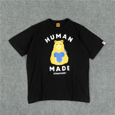 Kanye666 HUMAN MADE Harajuku Pamuk Cartoon Opuštena ulična odjeća Ležerne majice velikih veličina Jeftina ženska odjeća Majica kratkih rukava Unisex