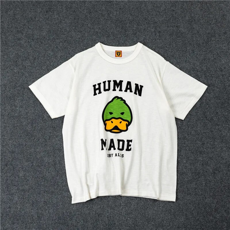 Kanye666 HUMAN MADE Harajuku Pamuk Cartoon Opuštena ulična odjeća Ležerne majice velikih veličina Jeftina ženska odjeća Majica kratkih rukava Unisex