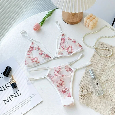 Seksi čipkani komplet donjeg rublja Žensko donje rublje Prozirni grudnjak Kompleti za zabave Čipkasti komplet donjeg rublja Komplet donjeg rublja Komplet donjeg rublja SL veličina