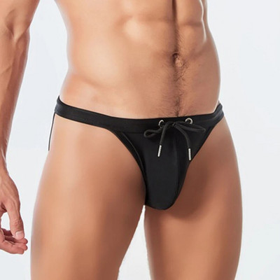 Costum de baie de vară pentru bărbați Slip de baie Bikini cu talie joasă Îmbrăcăminte de plajă Pantaloni scurți pentru bord de surf Pantaloni de baie sexy cu husă mare Lenjerie de corp pentru bărbați