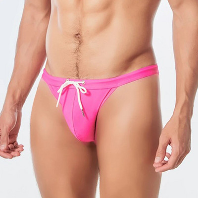 Costum de baie de vară pentru bărbați Slip de baie Bikini cu talie joasă Îmbrăcăminte de plajă Pantaloni scurți pentru bord de surf Pantaloni de baie sexy cu husă mare Lenjerie de corp pentru bărbați