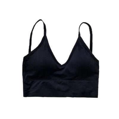 GCAROL Női V nyakú Gather No Steel Ring Sportmelltartó Levehető vékony vállpánt Szexi Push Up Stretch Hem Fehérnemű Melltartó