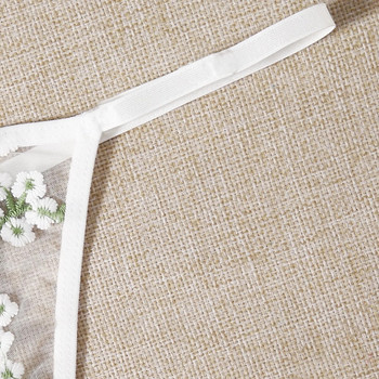 Прозрачен бял сутиен Нова секси мода G-String Прашки Спално бельо Цвете Секси бельо за изискани жени Ropa De Mujer