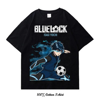 Blue Lock Аниме тениска Лятна графична щампа Облекло Ежедневна мода Плюс размер Памучна тениска с кръгло деколте Жени Мъже